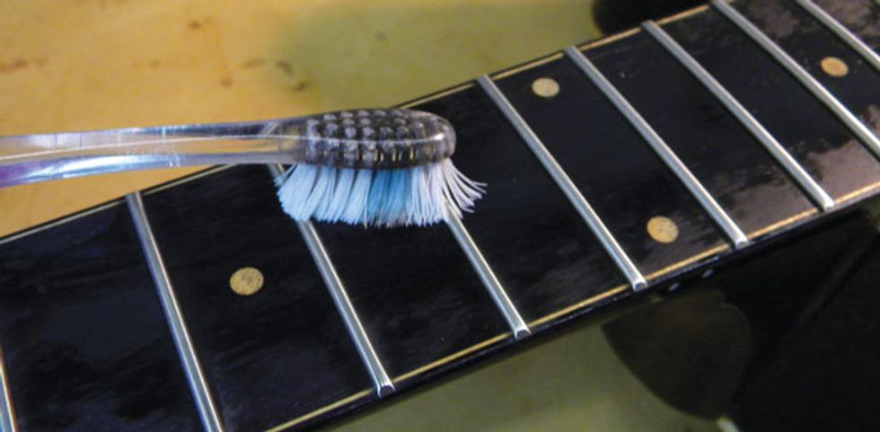 Cleaning acoustic guitar fretboard on sale
