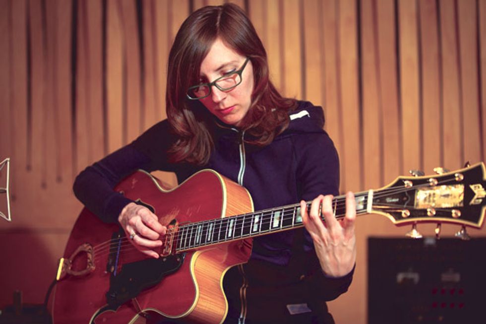 Mary Halvorson photo by Kelly Jensen for Premier Guitar magazine.