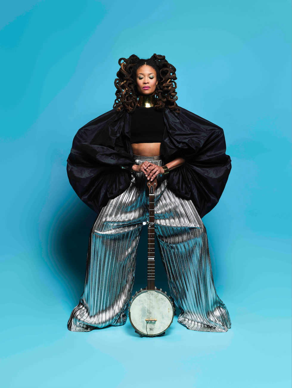 One of Valerie June\u2019s regular companions onstage is this vintage Gold Tone banjo, which she fingerpicks in a style that straddles traditional banjo and guitar technique.