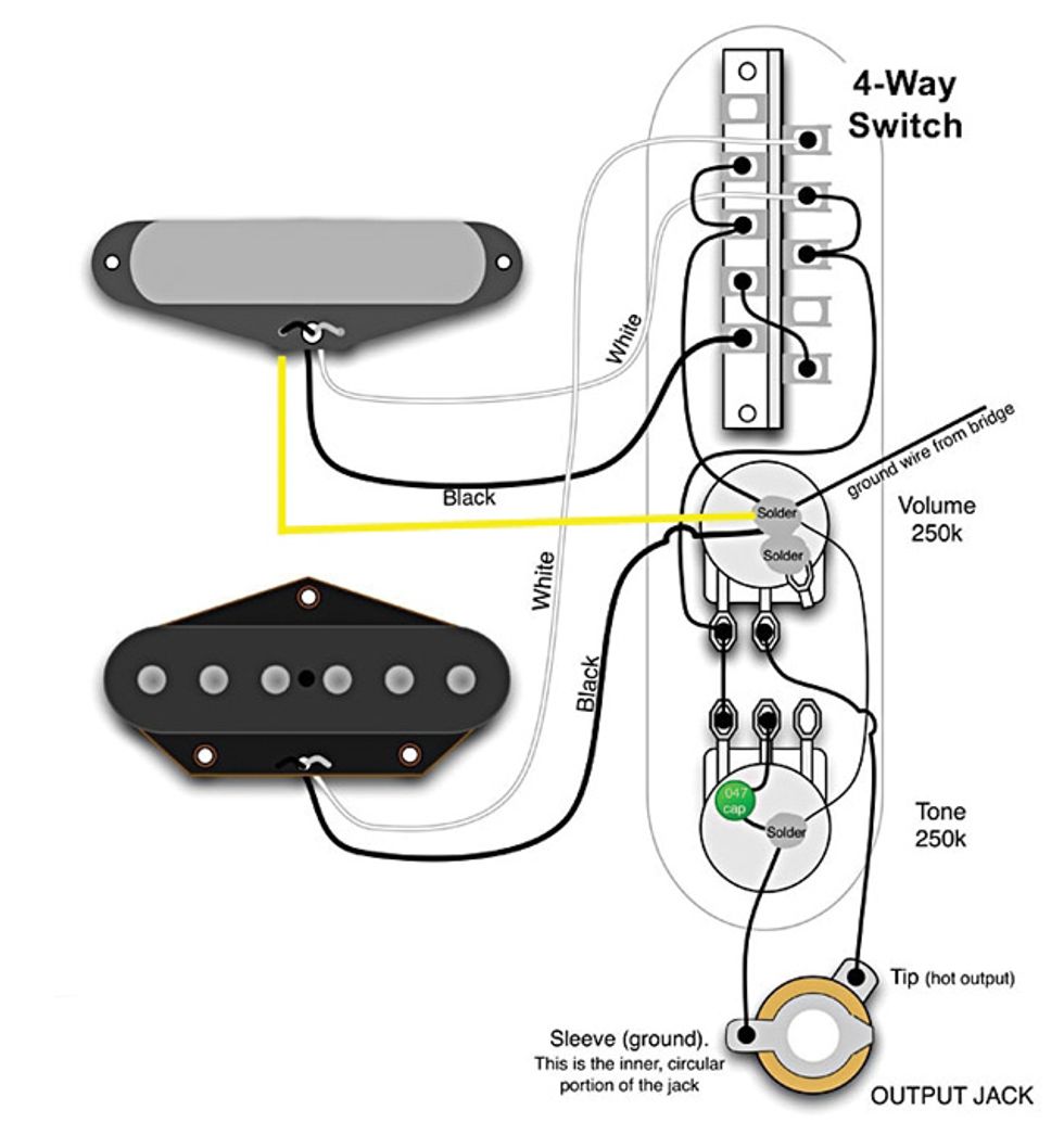 Wiring Diagram For Telecaster With Humbucker from www.premierguitar.com
