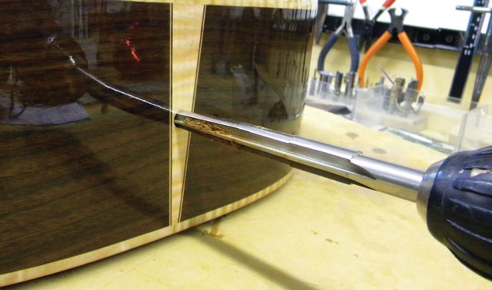 Guitar Shop 101 How to Install a Soundhole Pickup Premier Guitar