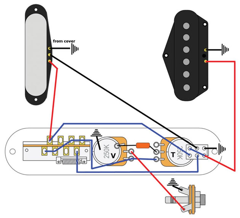 Wiring Diagram For Telecaster With Humbucker And A Push Pull from www.premierguitar.com
