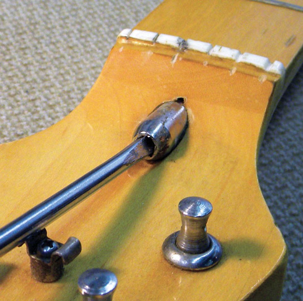Guitar Shop 101 Dealing with a Stripped Truss Rod Nut Premier Guitar