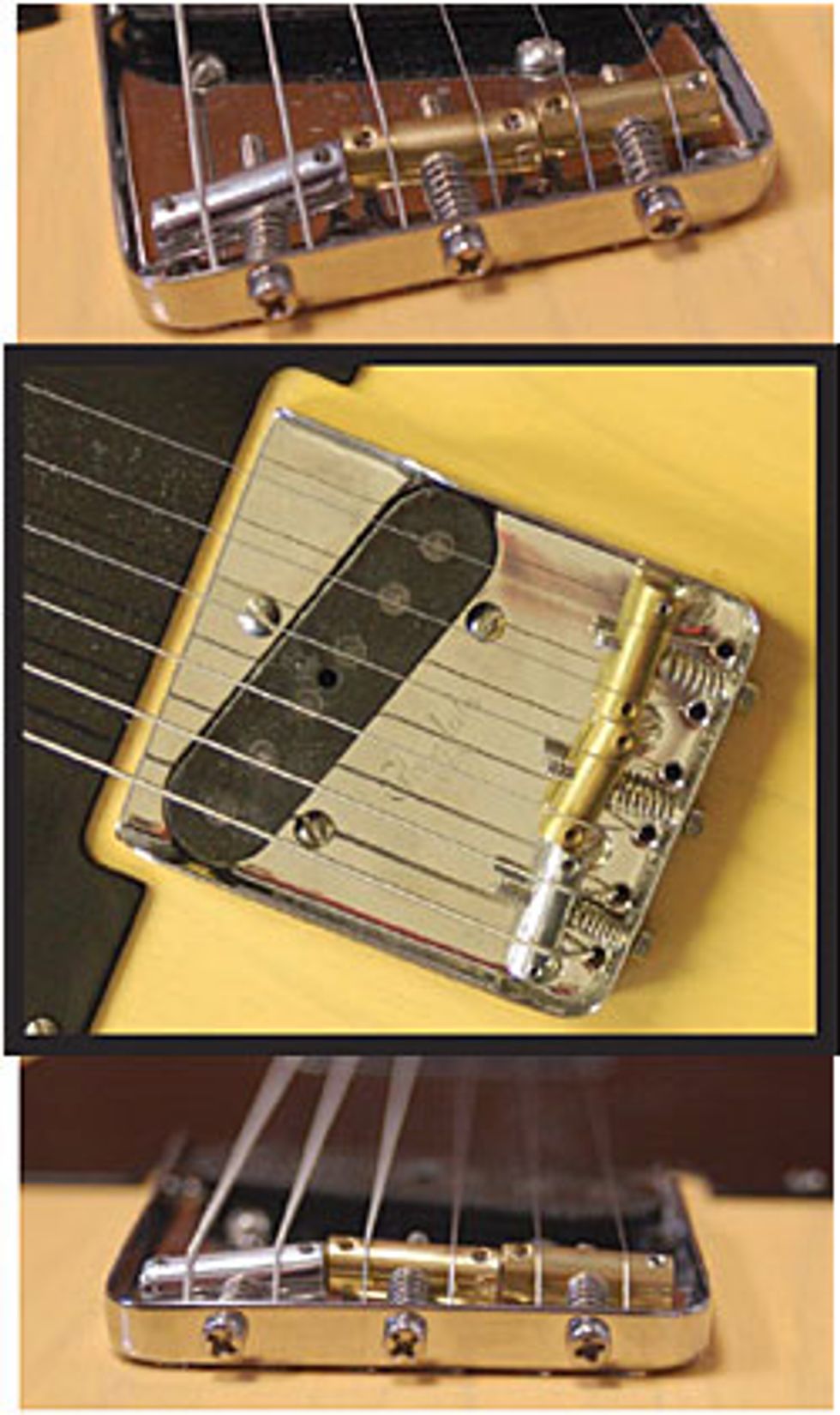 Glendale Non-Magnetic Stainless Bridge & Twang Saddles