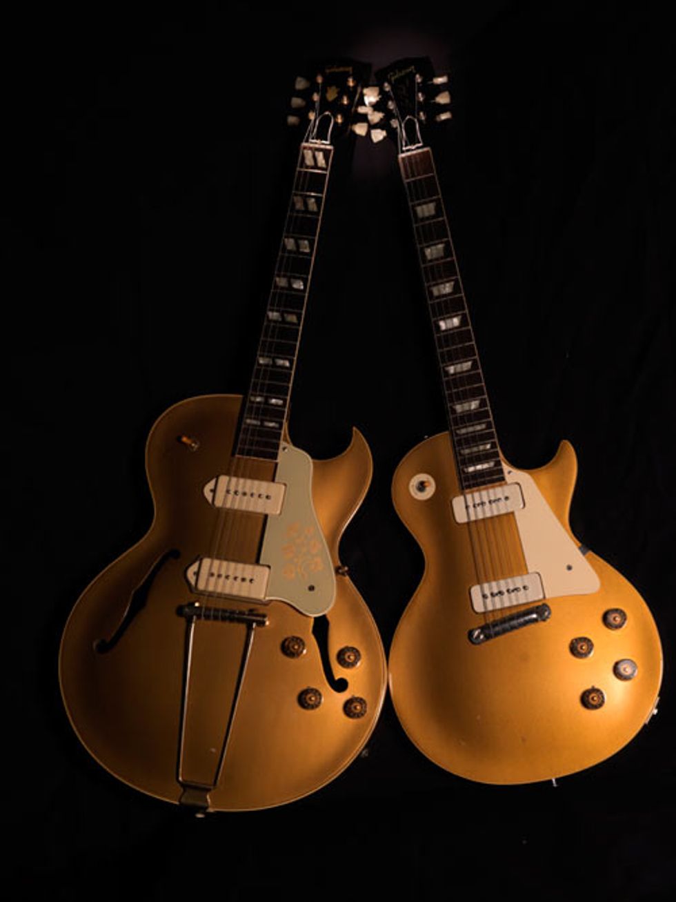 1955 Gibson ES-295 and 1953 Gibson Les Paul
