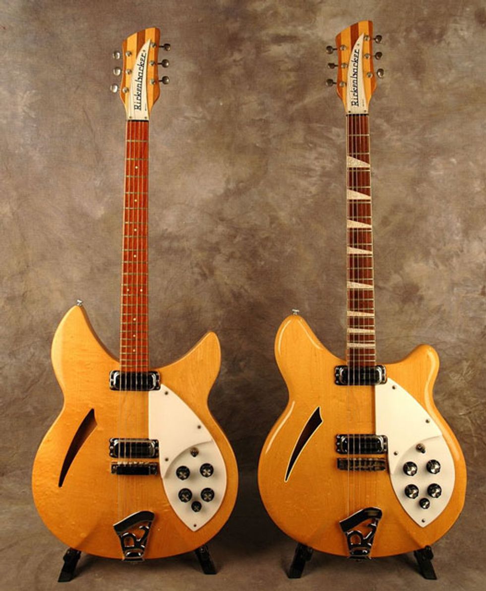 1966 model 330 and 1965 model 360, both in Mapleglo