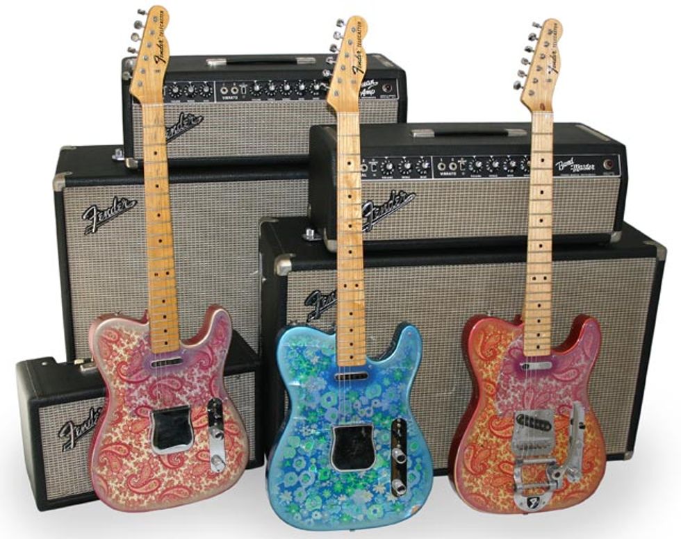 1968п69 Red Paisley & Blue Flower Fender Telecasters