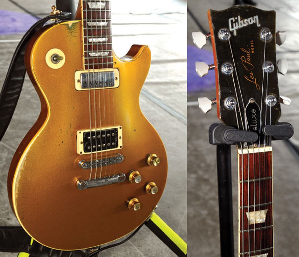 1970s Gibson Les Paul Goldtop - Adrian Smith (closeup)