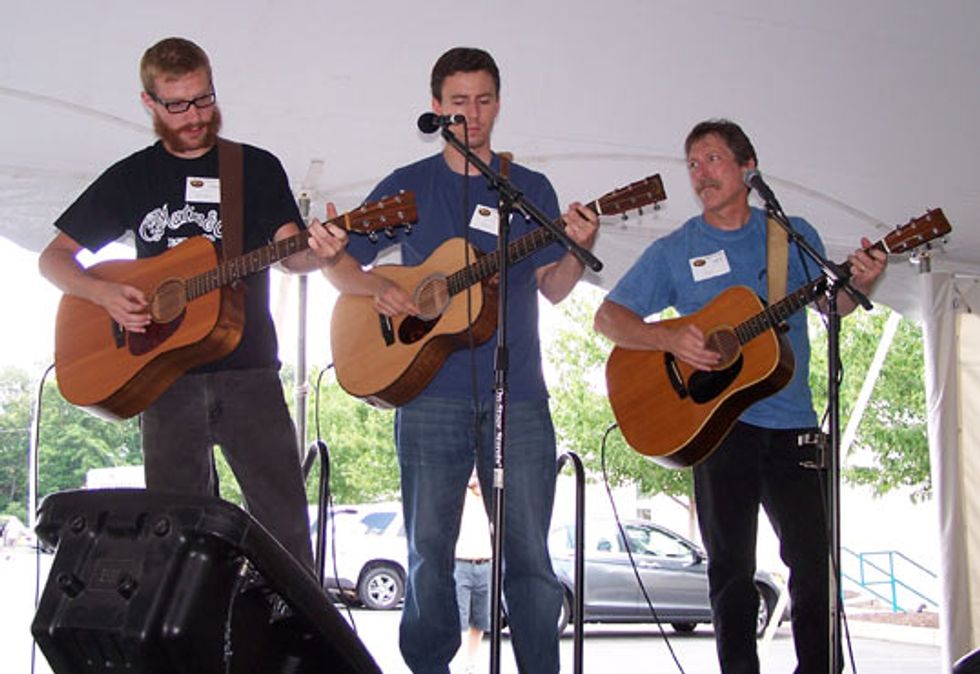 3 Guitarists playing Martins