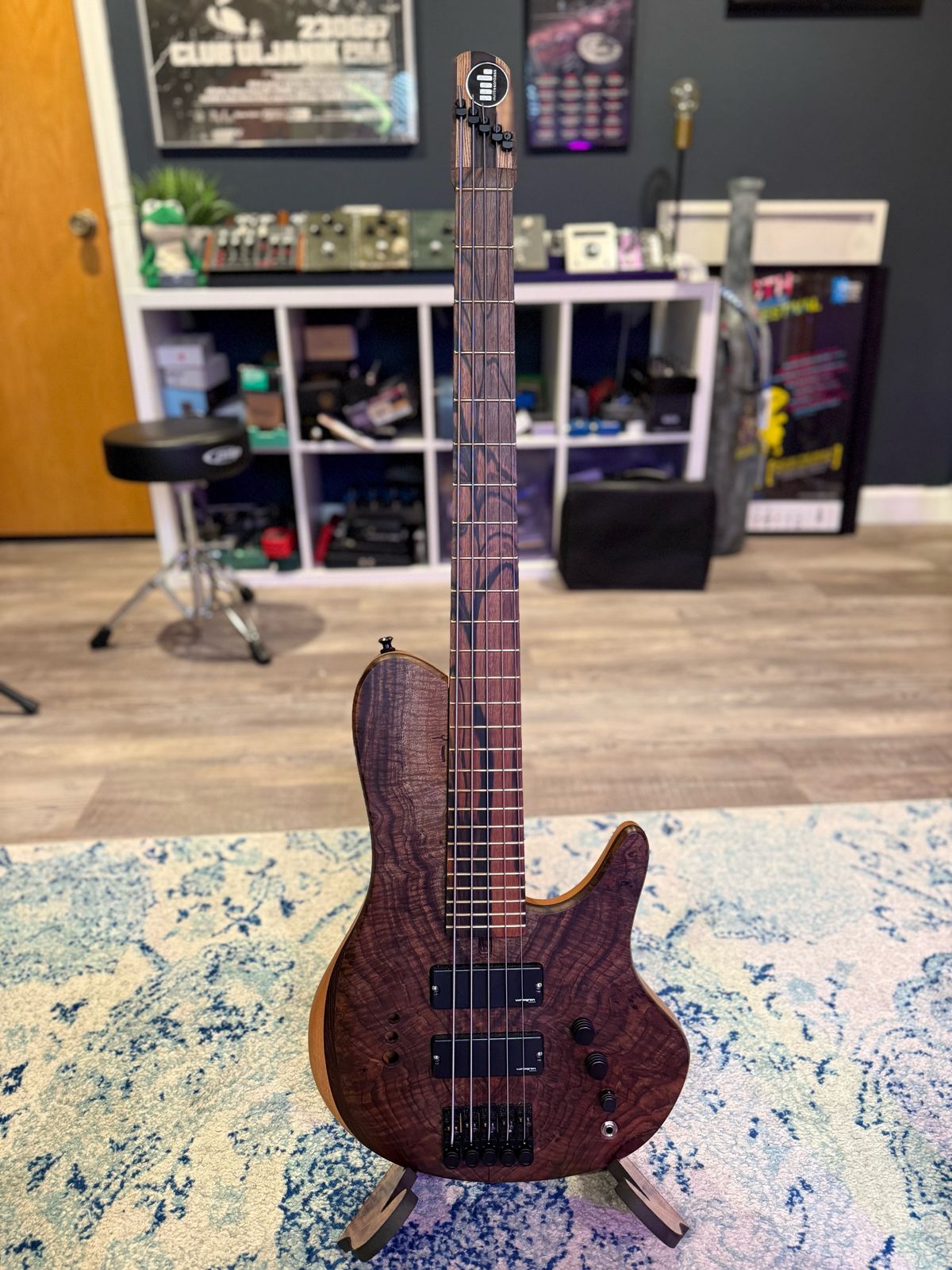 5 string bass wood finish