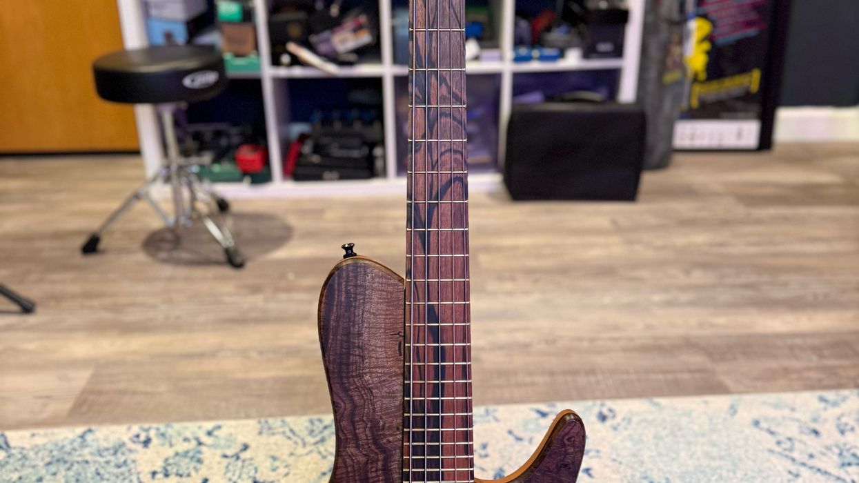 5 string bass wood finish