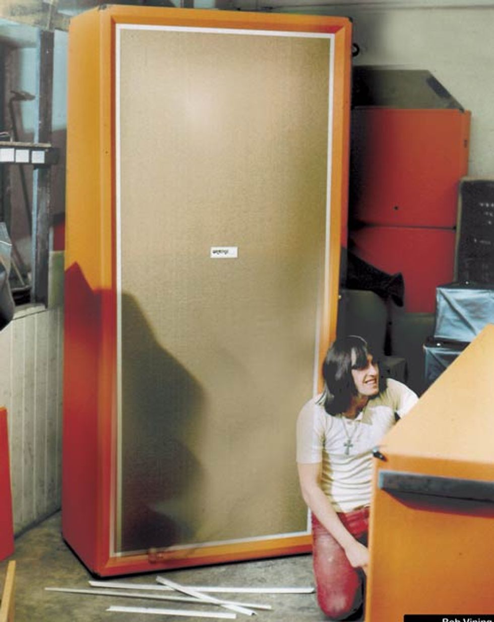Bob Vining and an Orange 24x12 Cabinet, 1970