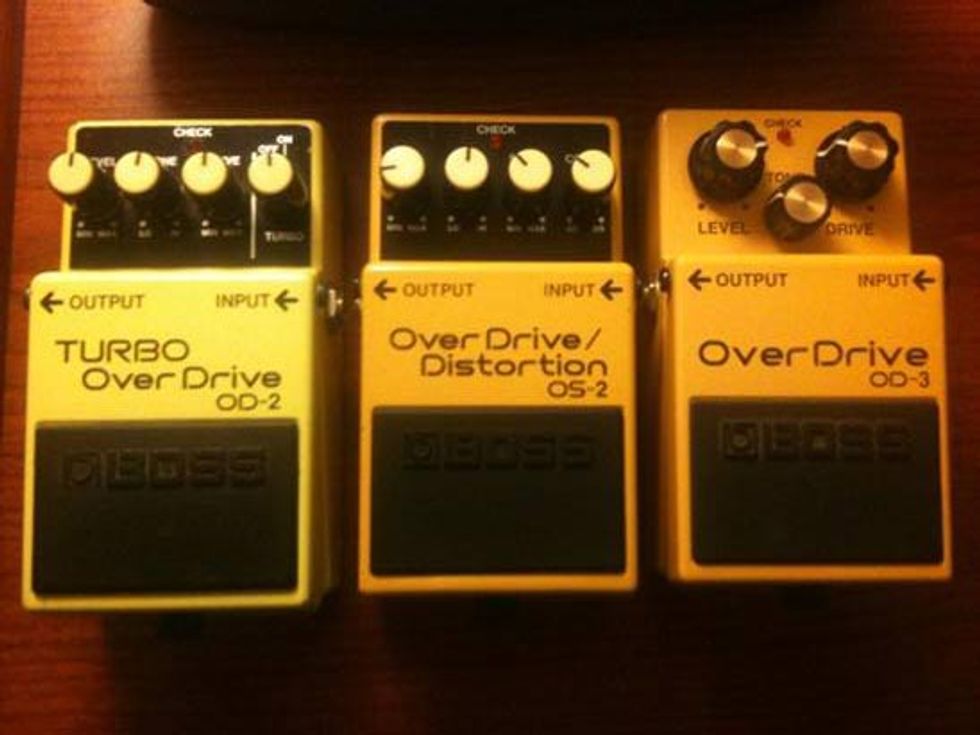 Boss OD-2, OS-2, and OD-3