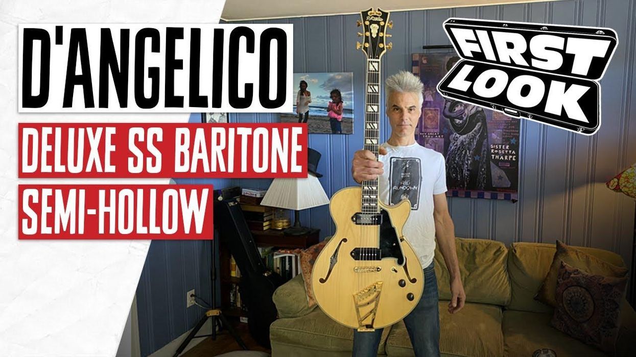 First Look: D'Angelico Deluxe SS Baritone Semi-Hollowbody