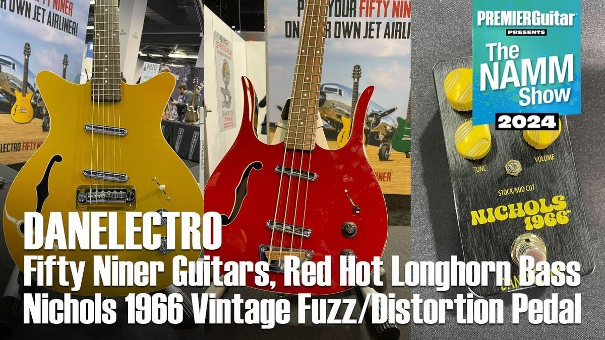 Danelectro Fifty Niner, Red Hot Longhorn, & Nichols 1966 Pedal Demo NAMM 2024