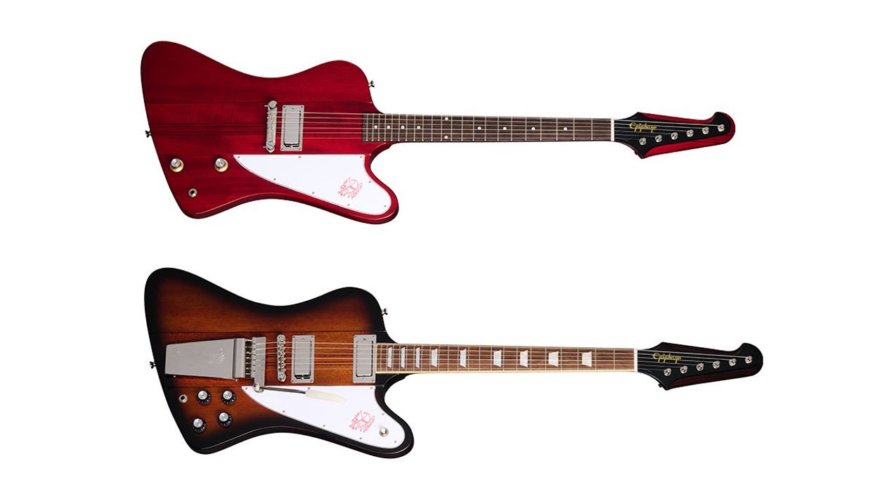 Epiphone Firebird I and Firebird V