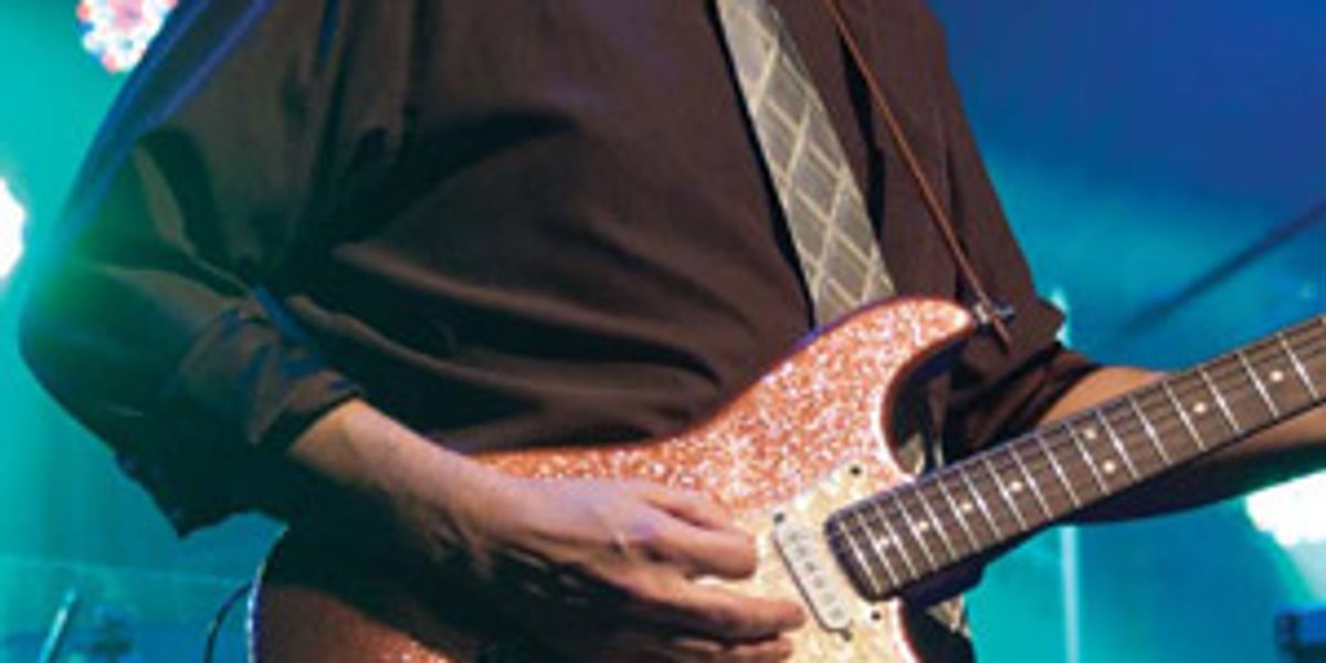 GLOSSY PHOTO PICTURE 8x10 Neil Young On Stage With Guitar 