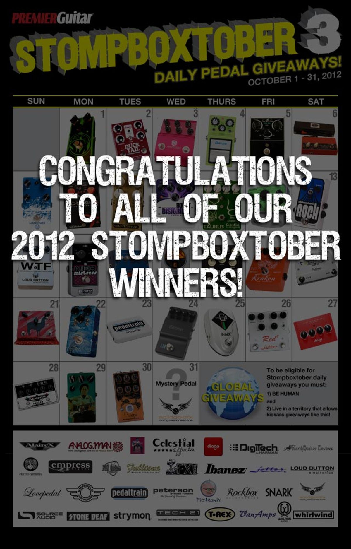 Stompboxtober 3 Calendar