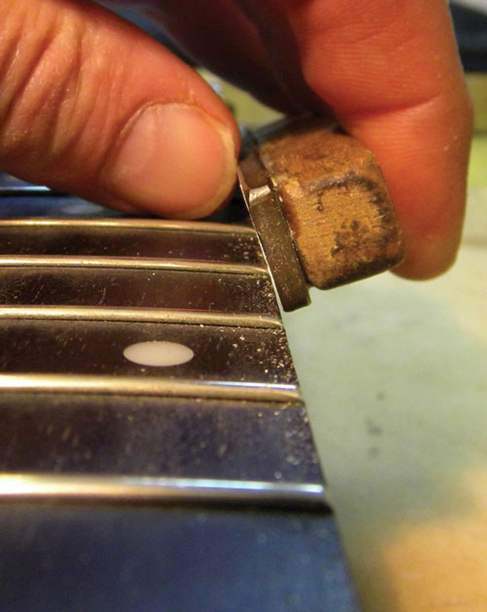 Guitar Shop 101 How to File Sharp Fret Ends Premier Guitar The