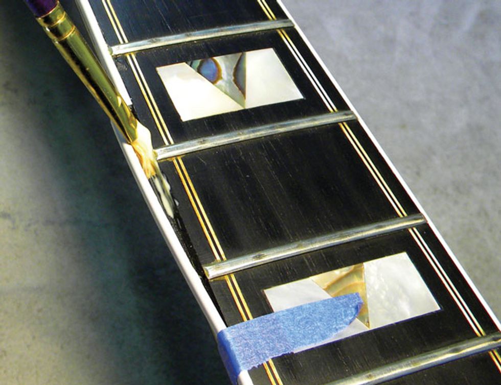 Guitar Shop 101 How to Repair Delaminated Neck Binding Premier Guitar