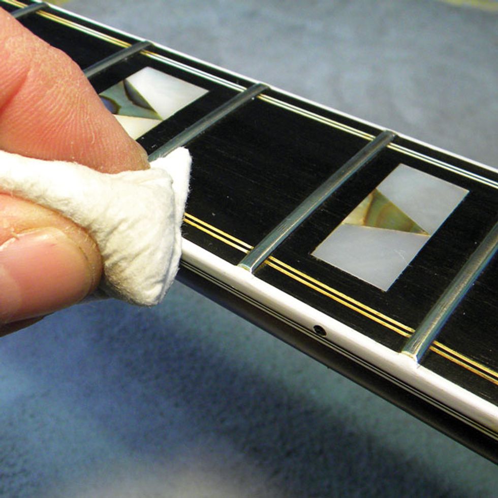 Guitar Shop 101 How to Repair Delaminated Neck Binding Premier Guitar