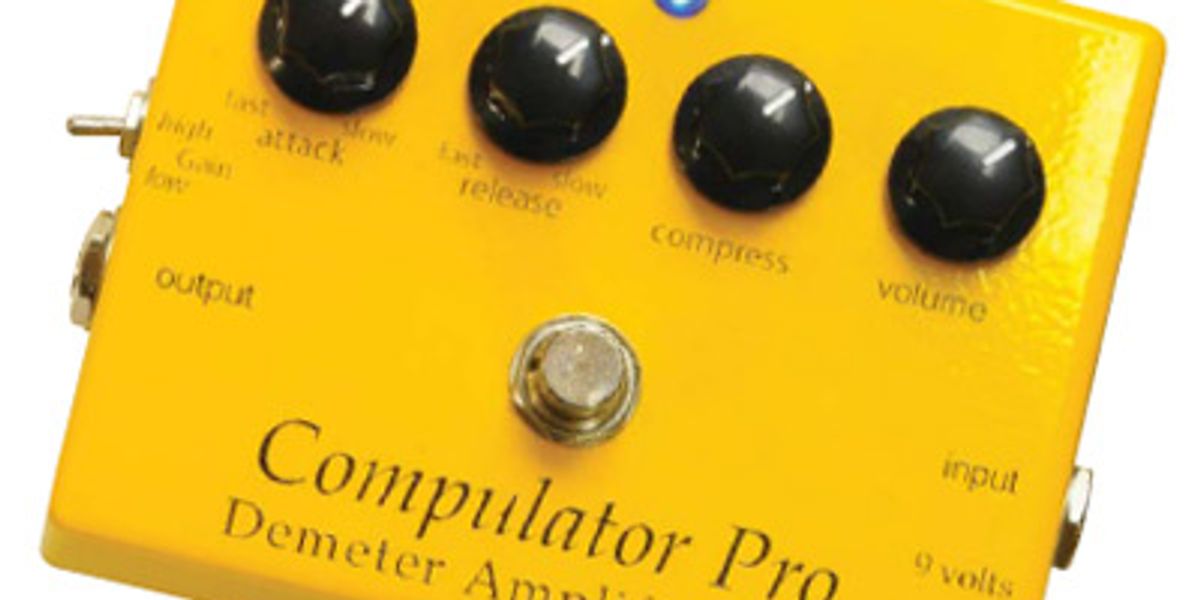 Demeter Amplification Compro1 Compulator Pro Pedal Review Premier Guitar