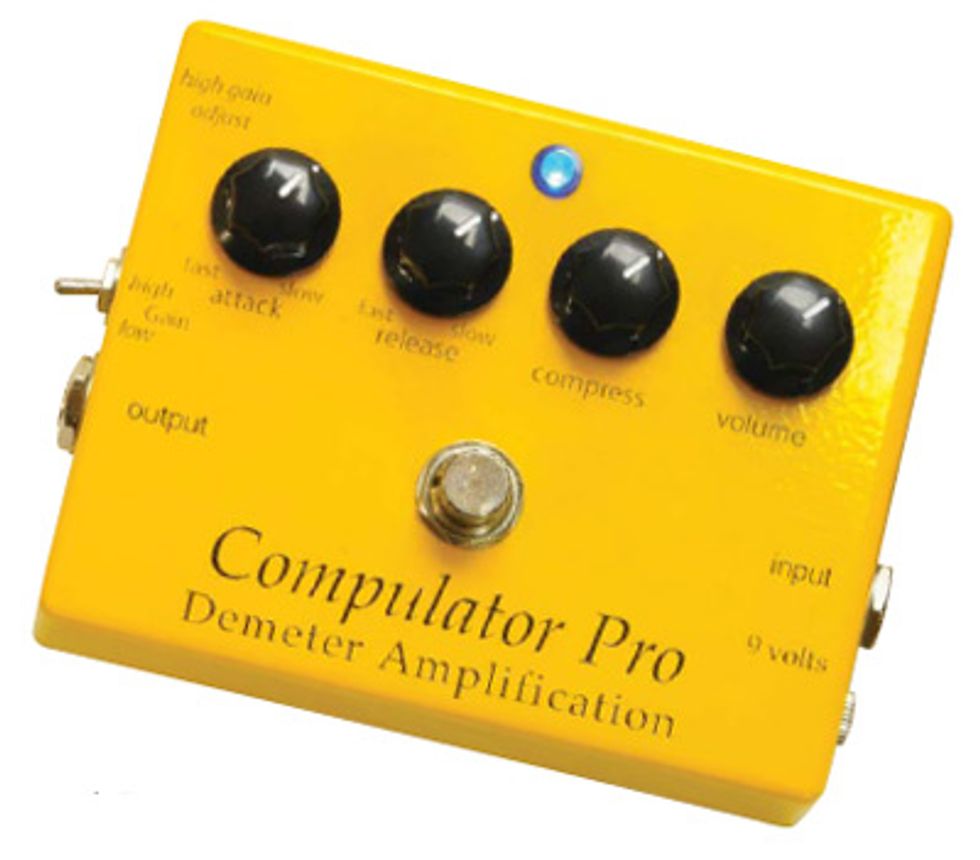 Demeter Amplification Compro1 Compulator Pro Pedal Review Premier Guitar