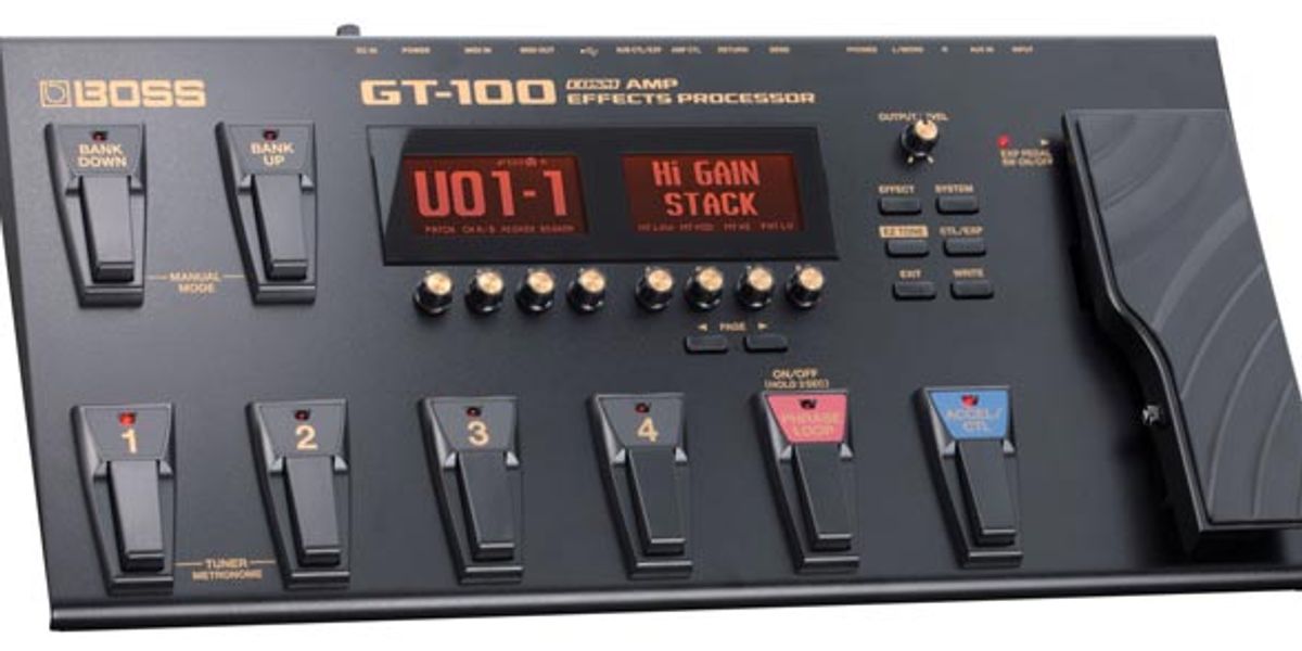 BOSS Introduces the New GT-100 Amp Effects Processor - Premier Guitar