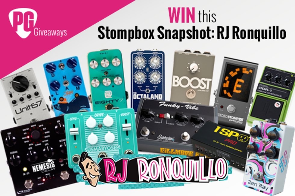Do You Want To WIN Gear from RJ Ronquillo's Pedalboard?