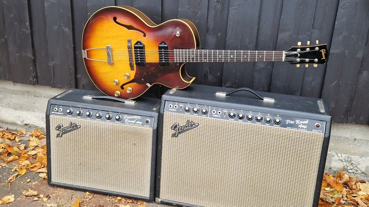Fender amp and Gibson ES-125CD