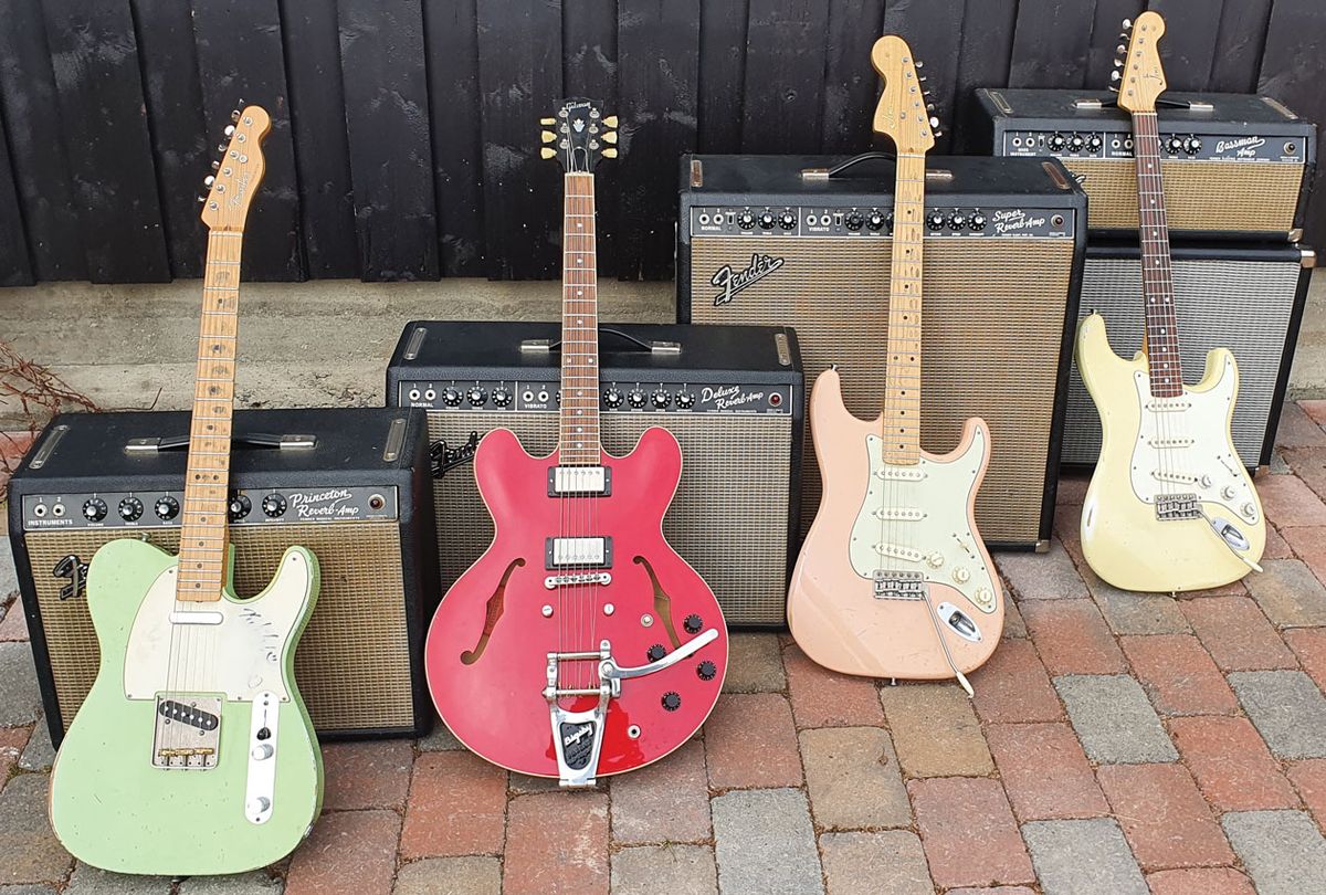 fender amps, fender guitars, gibson es-335