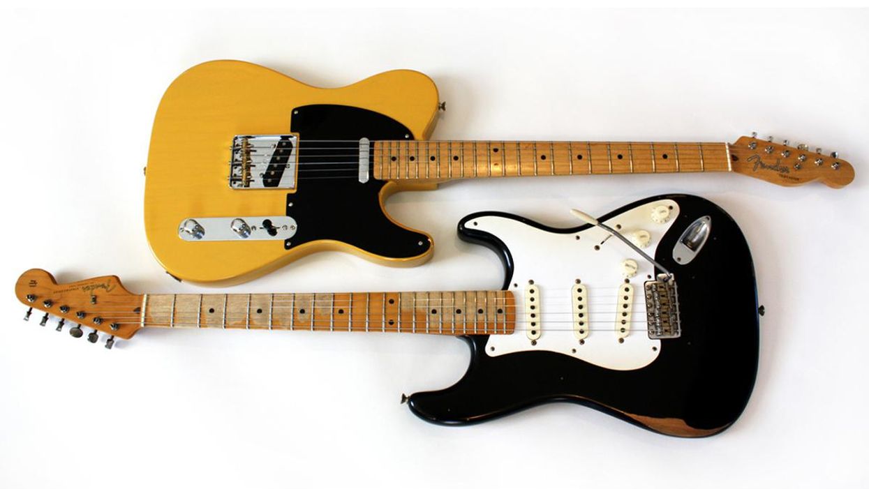 fender telecaster and fender stratocaster