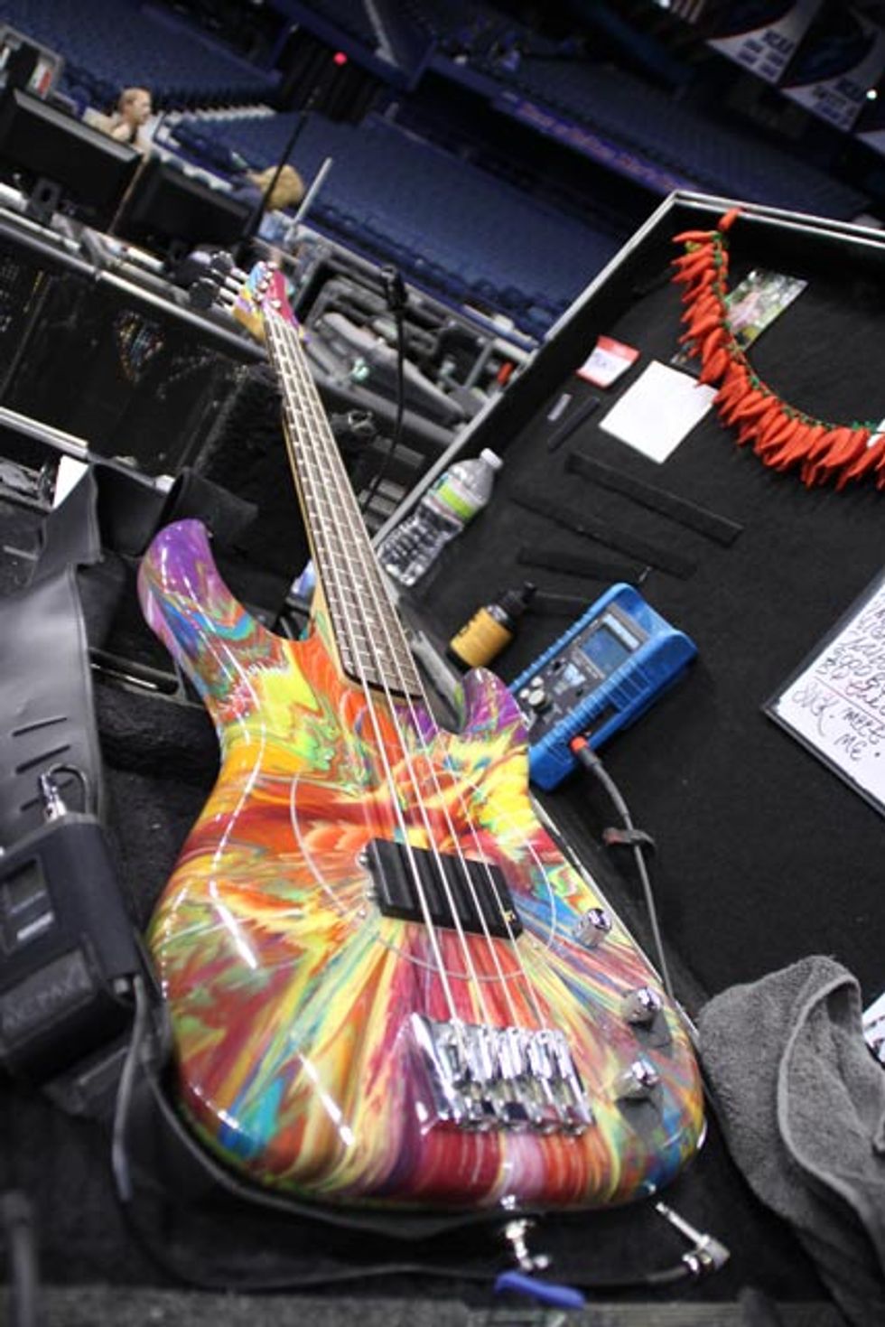 Flea's Damien Hirst-painted Spin-Art Flea Bass