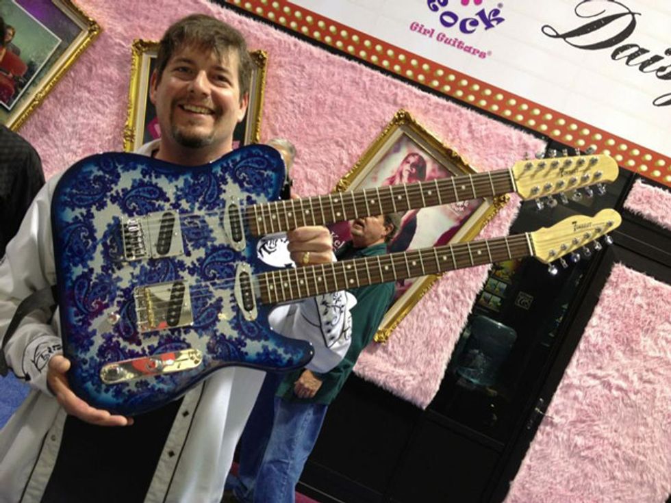 Forrest Lee Jr. with a Doubleneck Paisley Tele