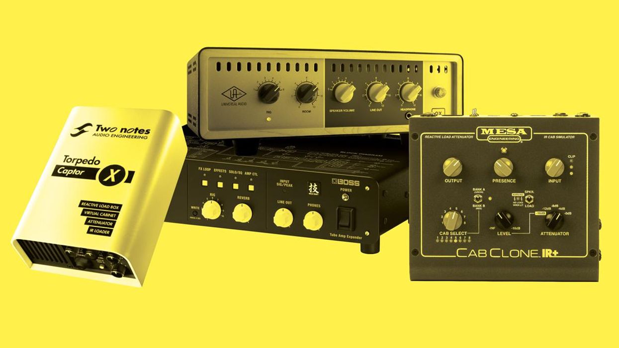 Four top speaker-emulators from Mesa/Boogie, Two Notes, Boss, and Universal Audio