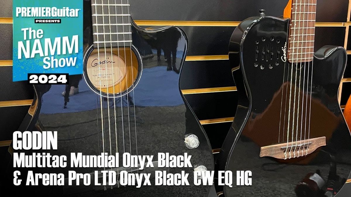 Godin Multitac Mundial Onyx Black & Arena Pro LTD Onyx Black CW EQ HG | NAMM 2024