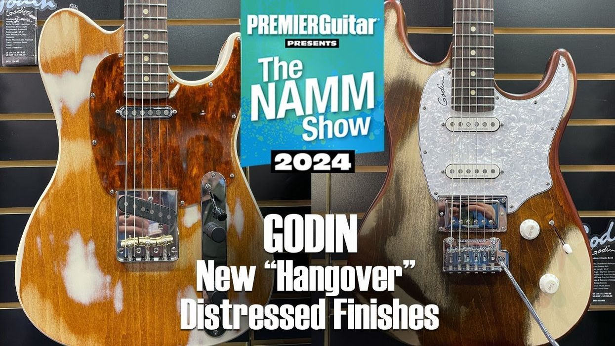 Godin New "Hangover" Distressed Finishes Demo | NAMM 2024