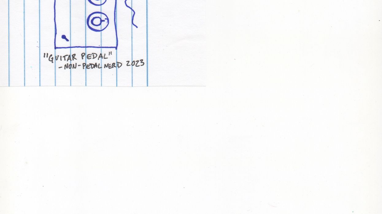 hand drawn guitar pedal