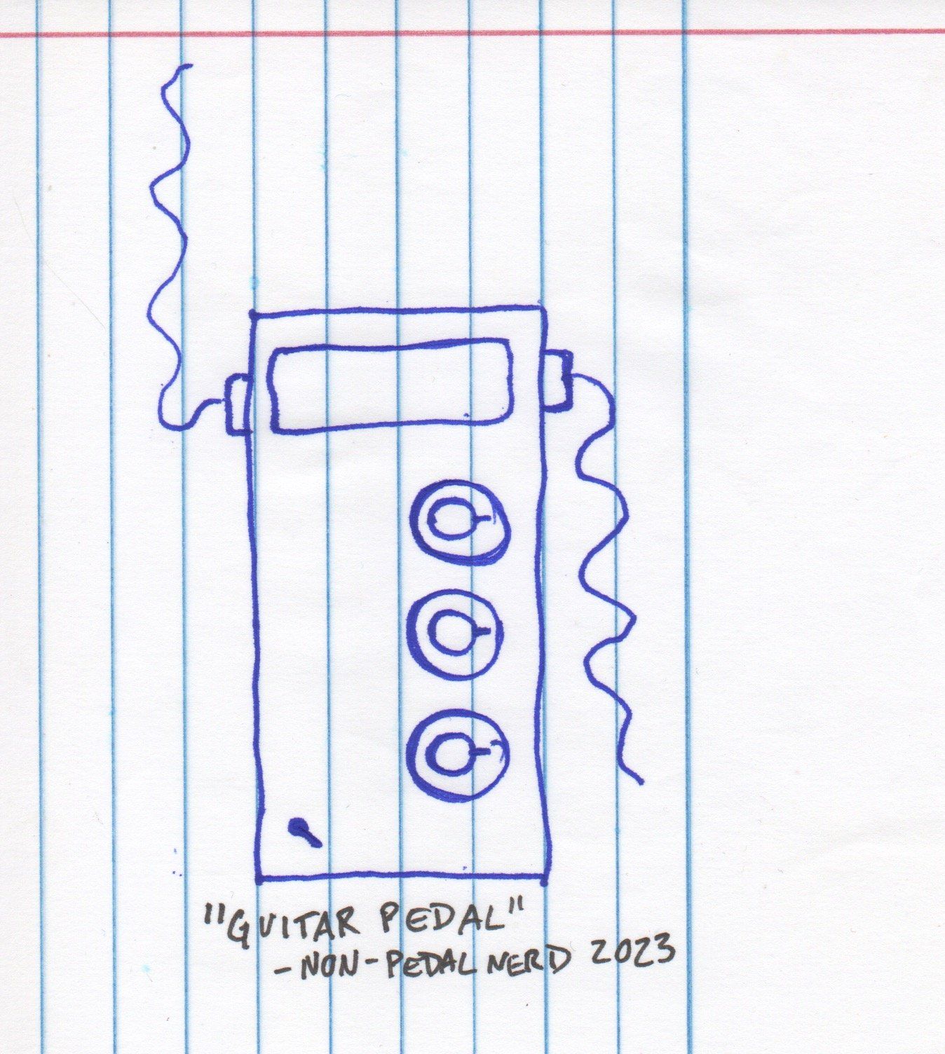 hand drawn guitar pedal
