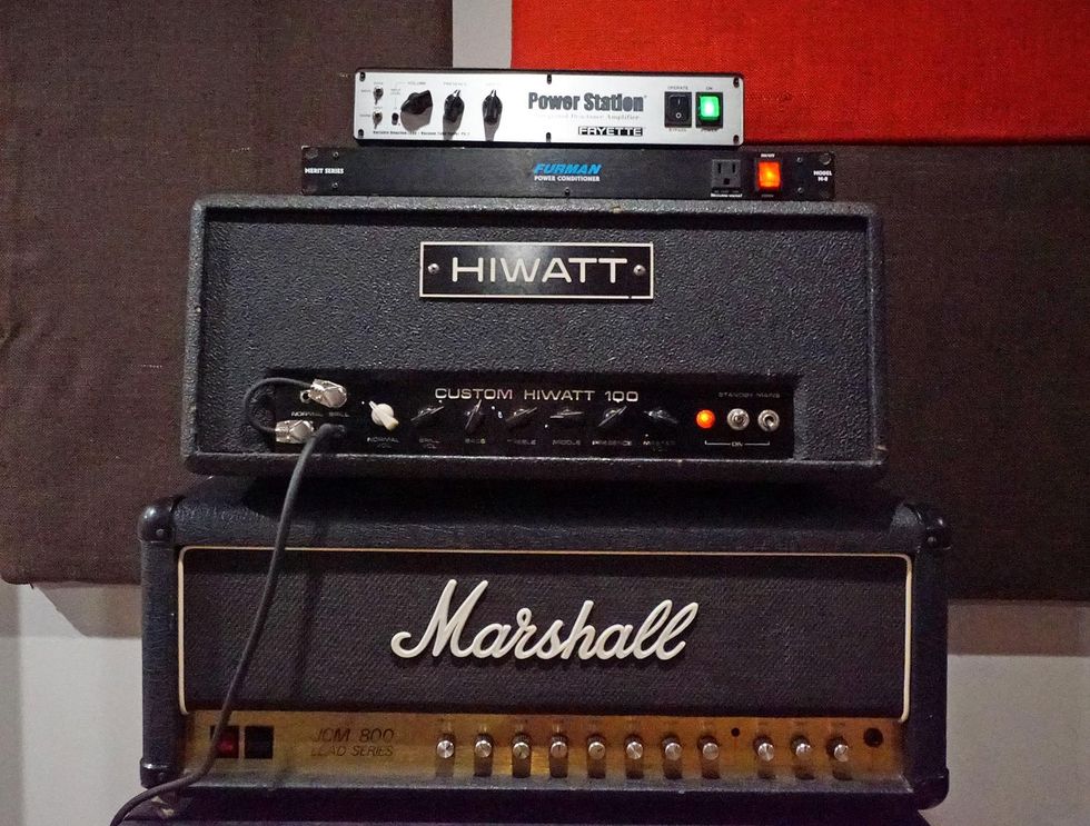 Hiwatt DR103 and Marshall JCM800