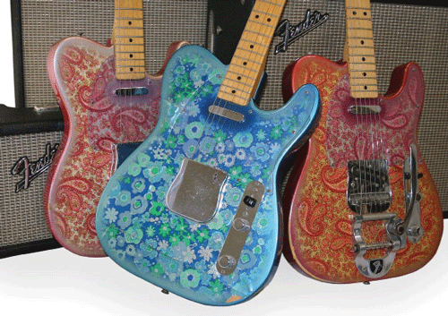 1968 - 69 Paisley Red & Blue Flower Fender Telecasters