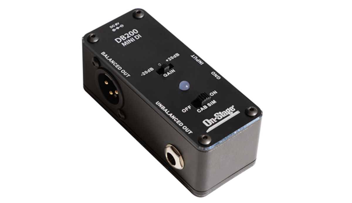 On-Stage Debuts Compact DB200 Mini DI Box