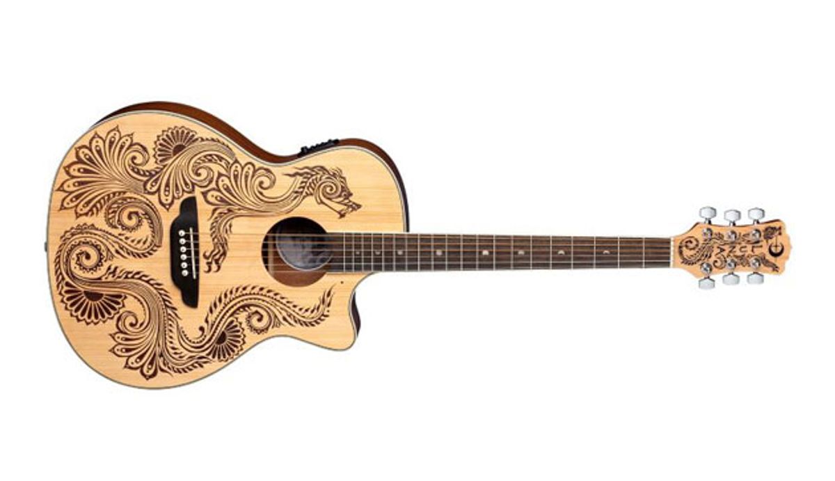 Luna Guitars Unveils the Henna Dragon