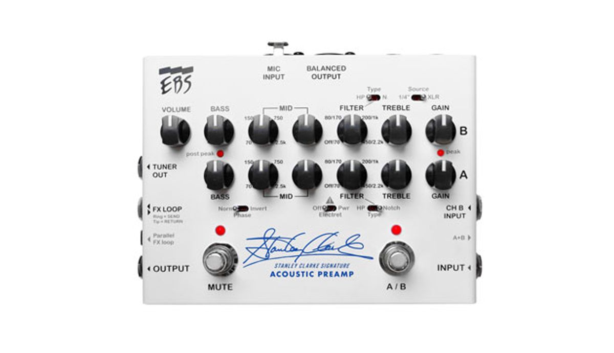 EBS Launches Stanley Clarke Signature Acoustic Preamp