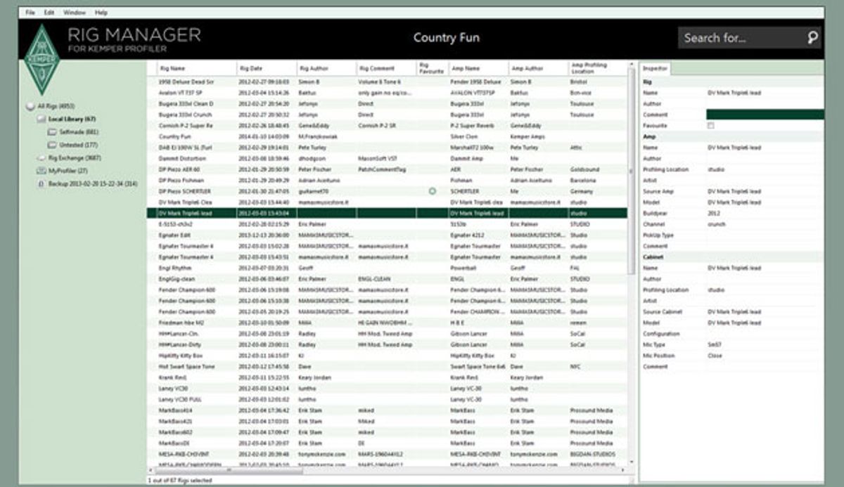 Kemper Amps Updates Profiling Software and Announces RigManager