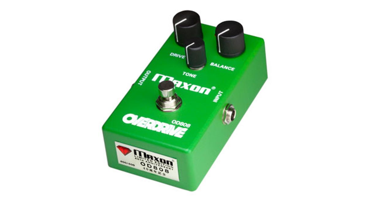Maxon Releases Limited-Edition 40th Anniversary OD808-40 Overdrive