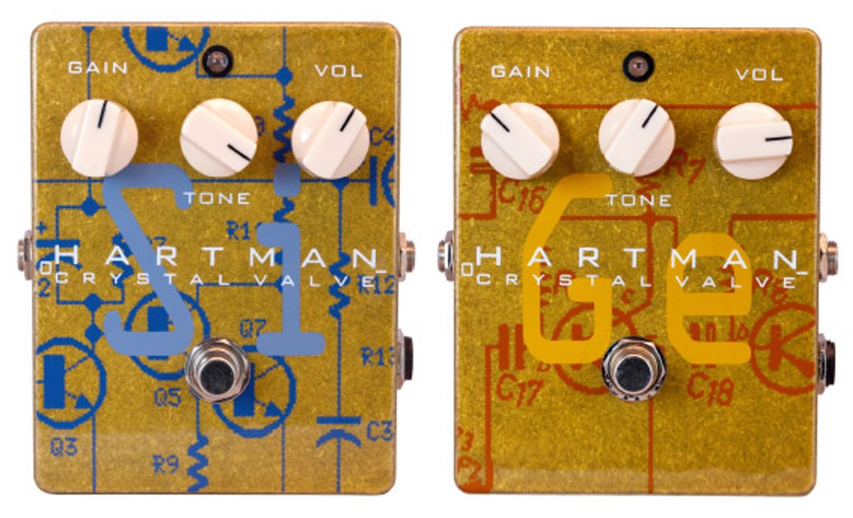Hartman Electronics Announces Silicon Crystal Valve and Germanium Crystal Valve Fuzz Pedals
