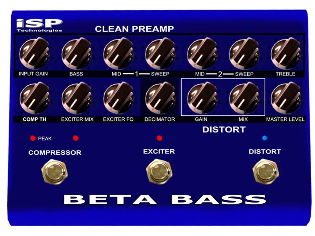 ISP Technologies Introduces the Beta Bass Preamp
