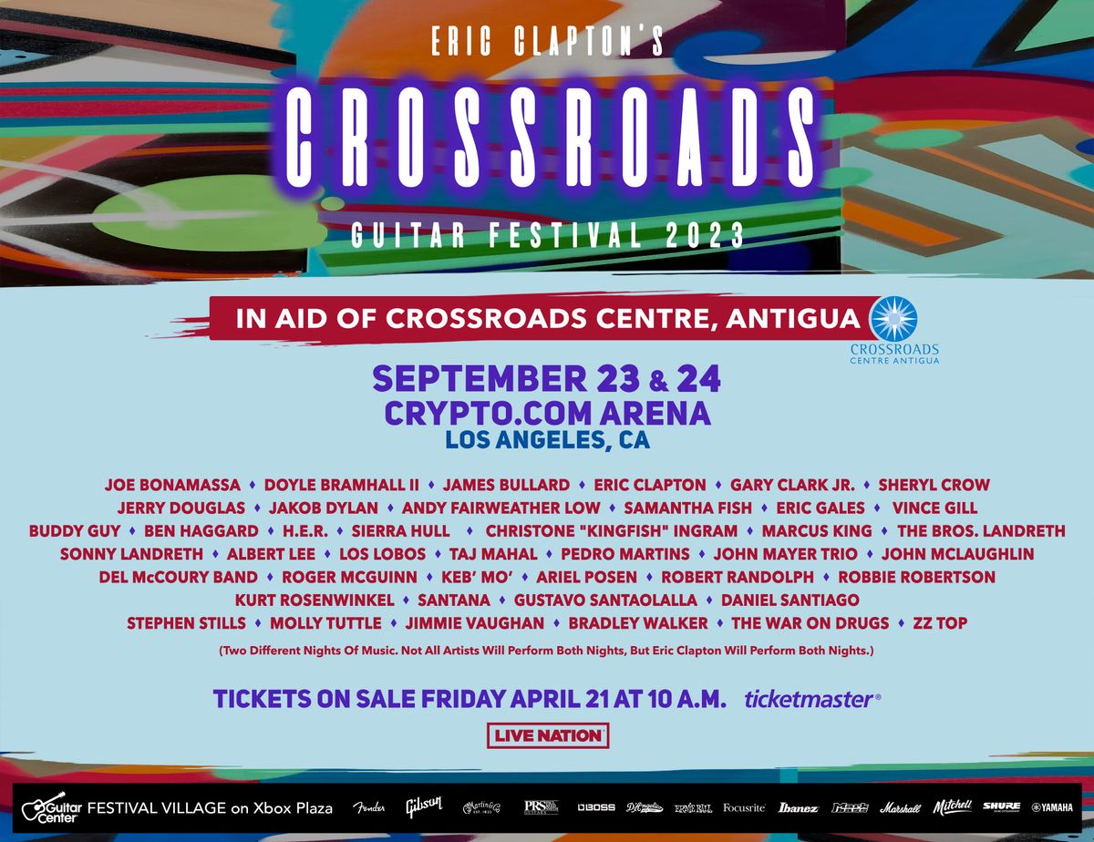 Eric Clapton Announces 2023 Crossroads Guitar Festival Premier Guitar