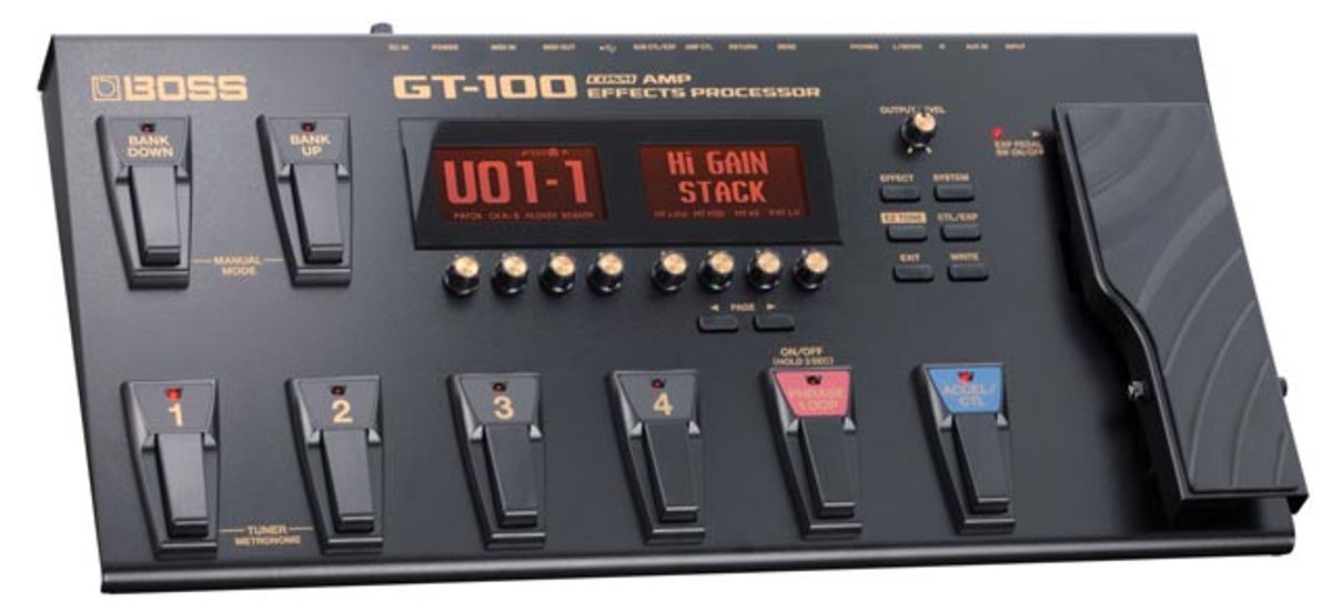 BOSS Introduces the New GT-100 Amp Effects Processor